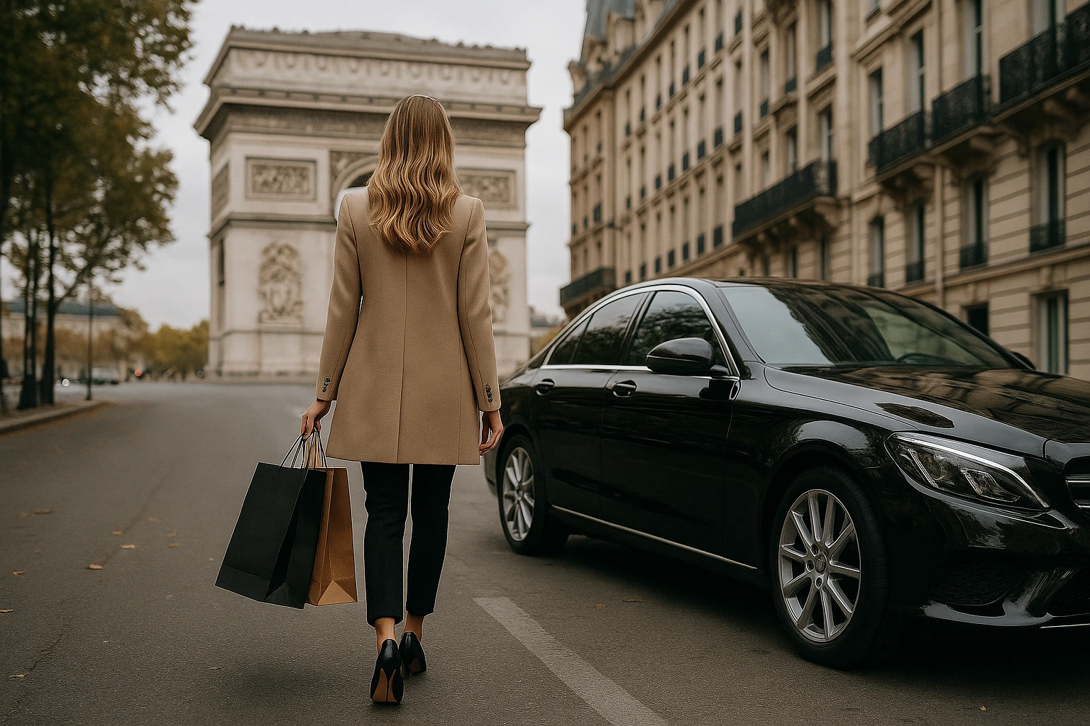 Mise à disposition chauffeur privé Paris journée shopping